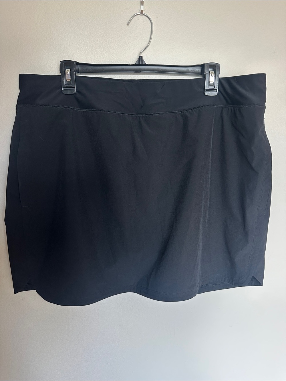 Lands' End Black Active Swim Skort